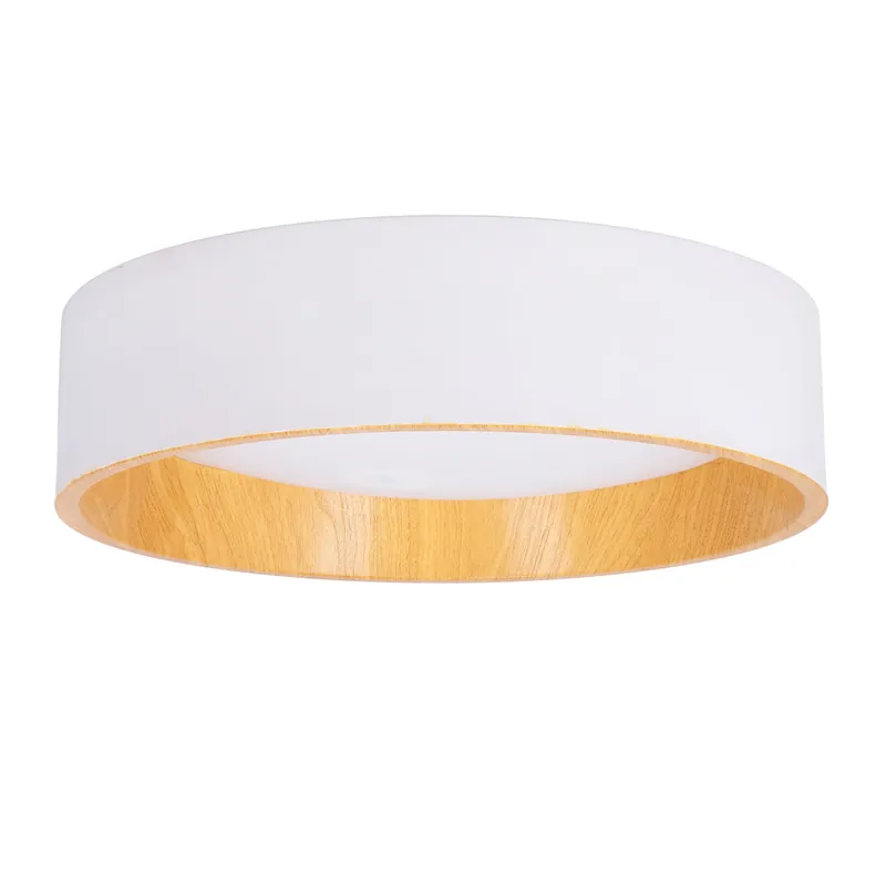 Plafonnier LAZIO — 1× blanc + wooden