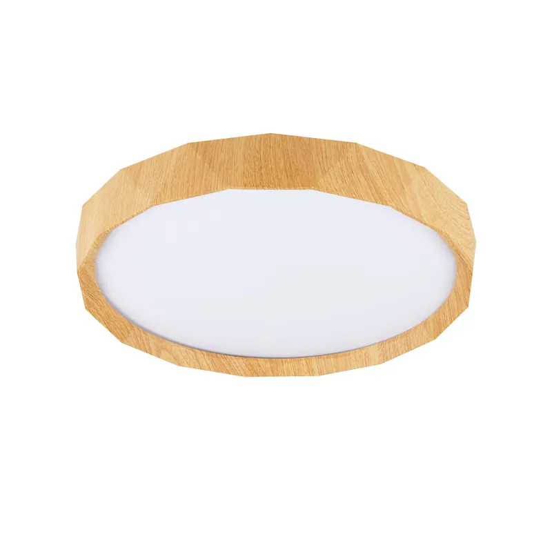 Plafonnier CADIX — 1× blanc + wooden