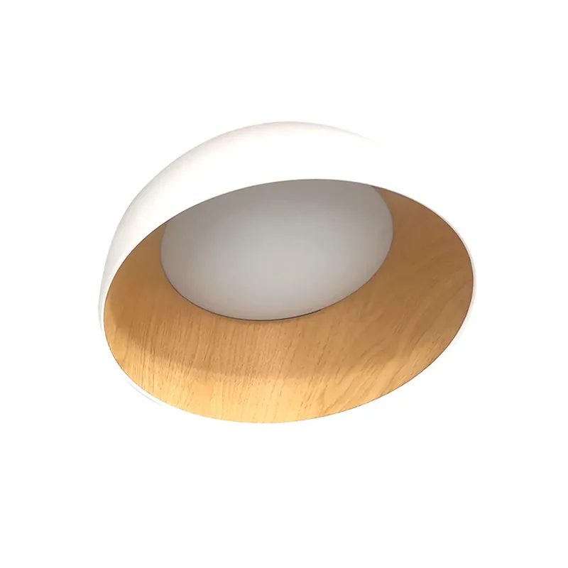 Plafonnier — 1× blanc + wooden