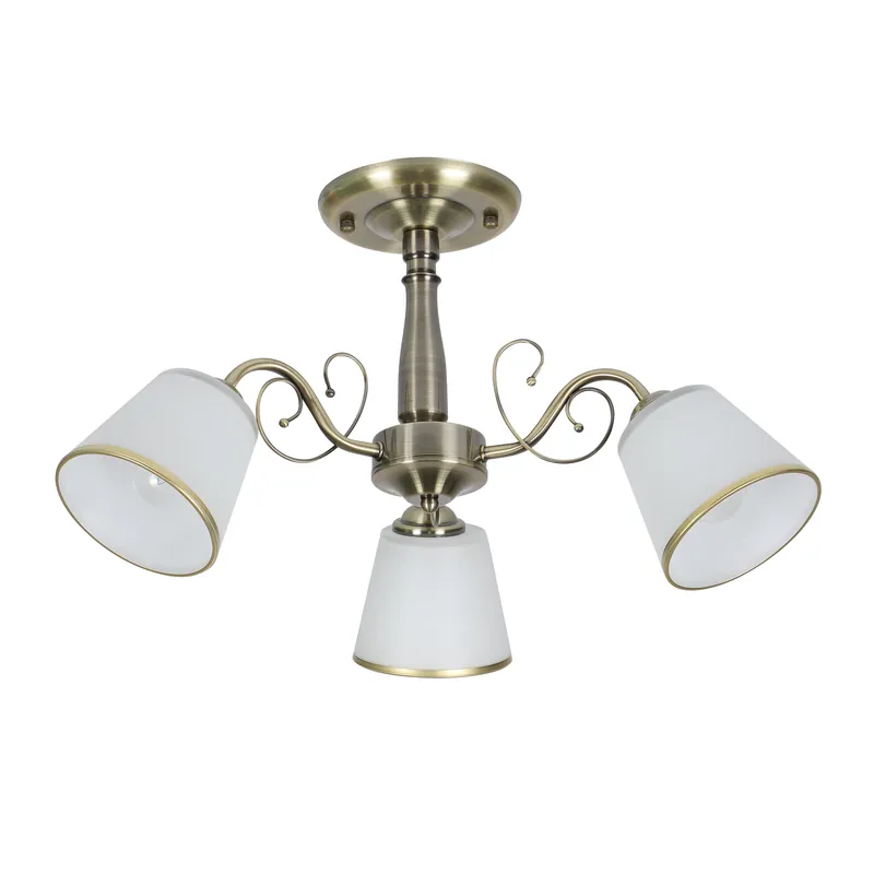 Plafonnier — 3×E27, antique laiton