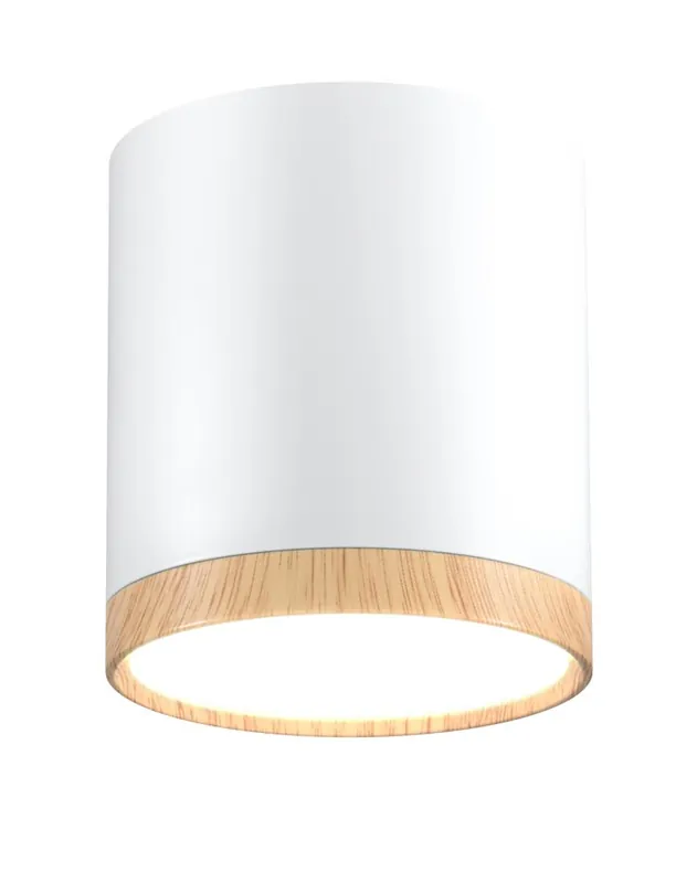 Spot TUBE — 1× blanc + wooden