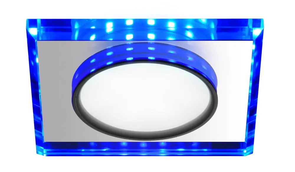 Spot SSP — 1× bleu ring, clear glass