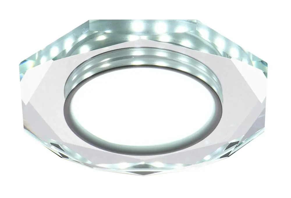 Spot SSP — 1× blanc ring, clear glass