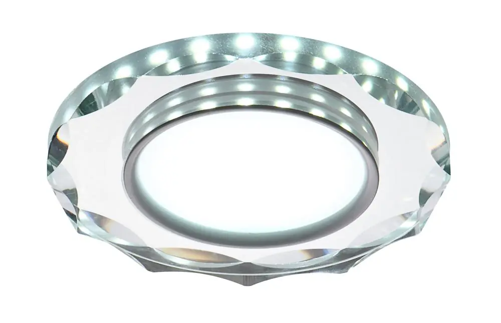Spot SSP — 1× blanc ring, clear glass