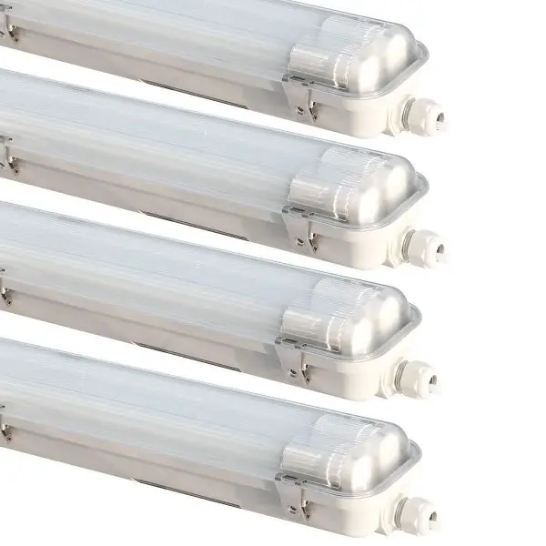 4 Kits 2 tubes néon LED 120cm CCT 3 couleurs + boitier étanche IP65 COSTA