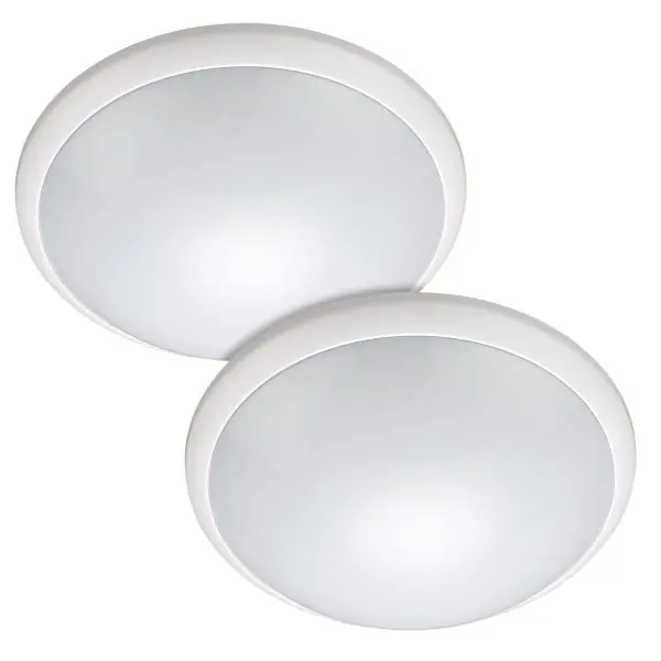 Lot de 2 Hublots Plafonniers E27 Détecteur de mouvement IP44