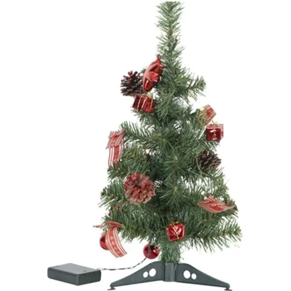 Sapin LED de 45cm décoration rouge