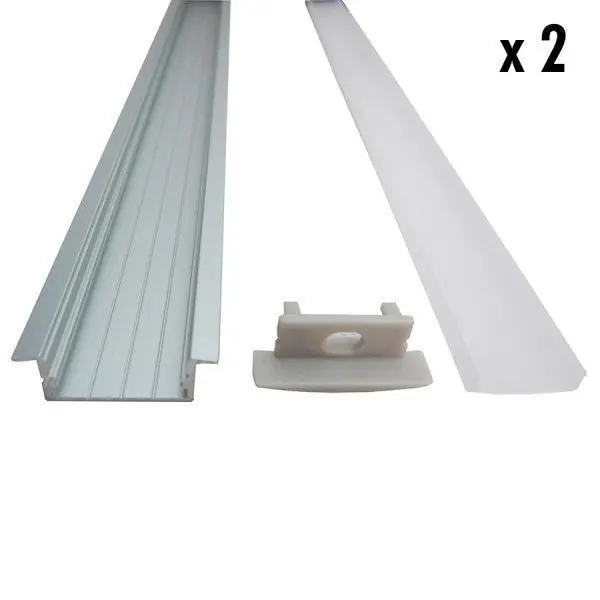 Profilé d'encastrement inox 2 x 1 mètres