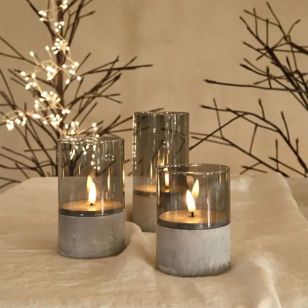 Lot de 3 bougies  Blanc chaud Intérieur