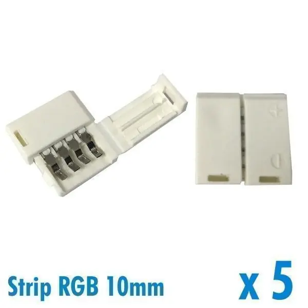 Lot de 5 connecteurs pour ruban RGB 10mm