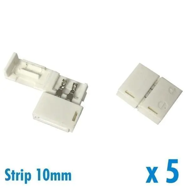 Lot de 5 connecteurs pour ruban 10mm