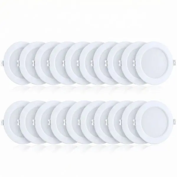 Lot de 20 encastrables pour plafond 6W Eq 60W 600 lumens Blanc naturel