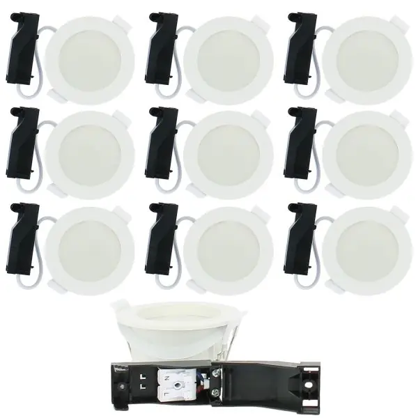 Lot de 10 Spots LED Encastrables Asti 7W | CCT, Dimmable & IP54