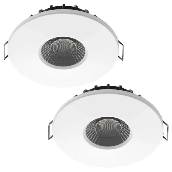 Lot de 2 Spots Encastrables LED 8W MILAN CCT IP65 IK07 avec Transformateur Dimmable