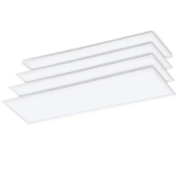 Lot de 4 Dalles lumineuses LED 40W 1200 x 300 mm