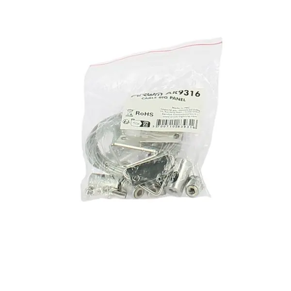 KIT SUSPENSION pour DALLES LED 4 câbles 1mètre + fixations