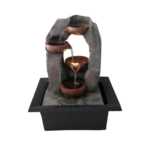 Fontaine d'Intérieur LED EWEKA Cascade Feng Shui en Résine