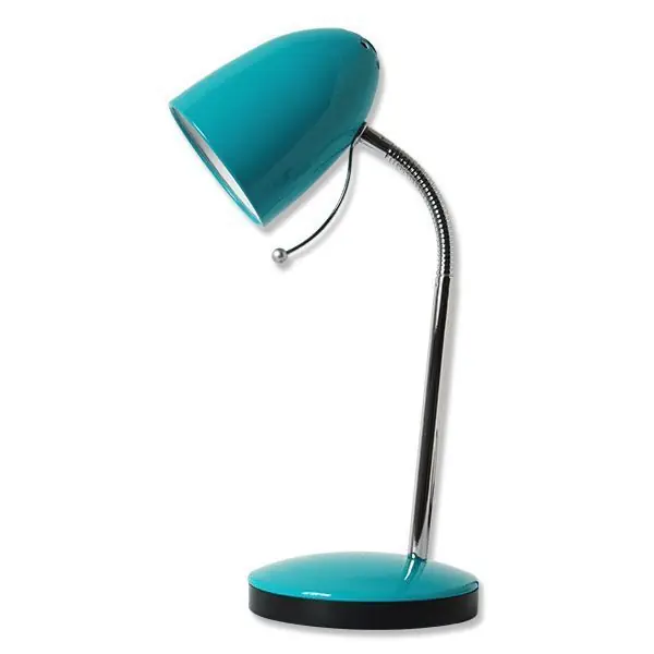 Lampe de bureau bleue style rétro E27