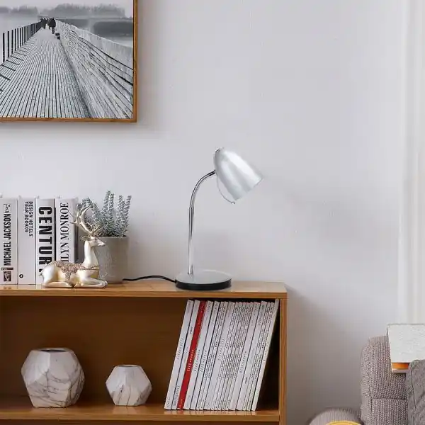 Lampe de bureau E27 Couleur argent