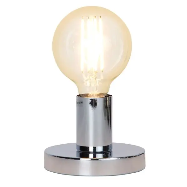 Lampe de table E27 GLANS argent