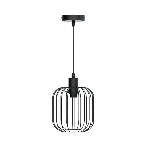 Suspension vintage E27 métal industrielle Hauteur 20cm