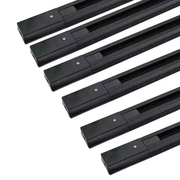 Lot de 6 rails 1.5 mètres 4 Wire triphase noir