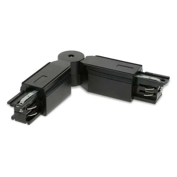 Connecteur en L Noir pour systeme Rail 4 Wires