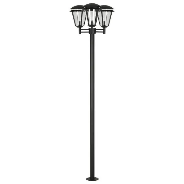 Lampadaire 3 ampoules Moraira – IP44, 2m, 3 têtes E27