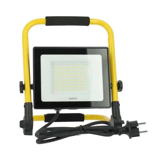 Projecteur de chantier ATRIA 50W 6000K LED Pliable 1m80 de cable