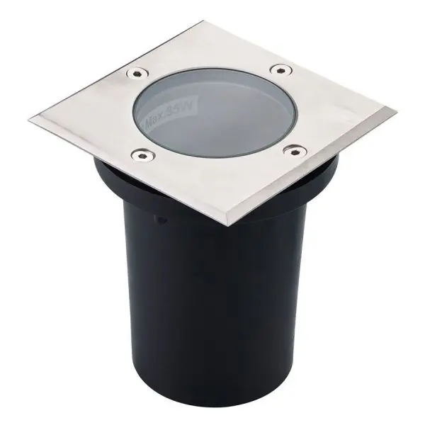Spot Encastrable IP67 CANYON Carré de sol INOX 304 GU10