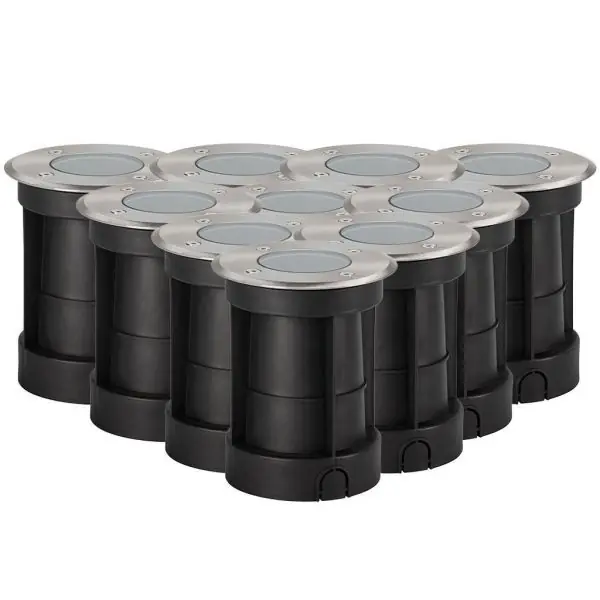 Lot de 10 Spots Encastrables IP67 CANYON PRO INOX 304 GU10 + connecteur automatique