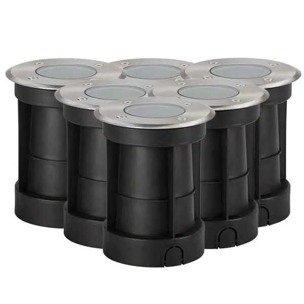 Lot de 6 Spots Encastrables IP67 CANYON PRO INOX 304 GU10 + connecteur automatique