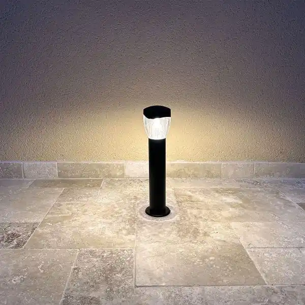 Borne de jardin 10W LED NABIRAT Noir Blanc chaud IP44