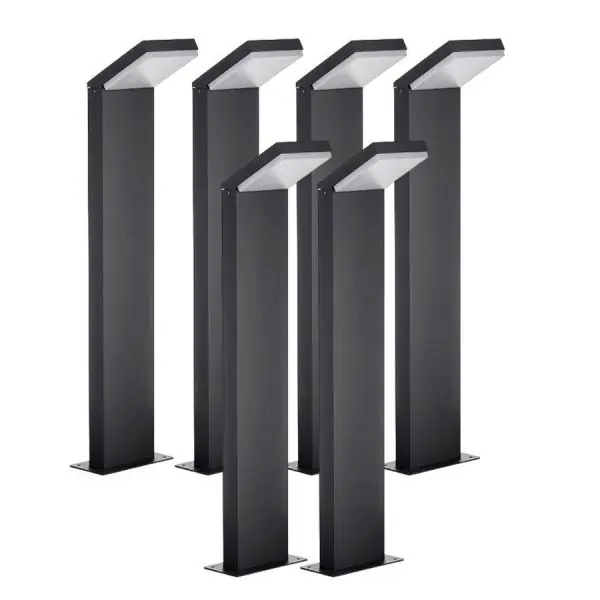 Lot de 6 Bornes LED Extérieure DAYTONA 12W Eq 120W IP44