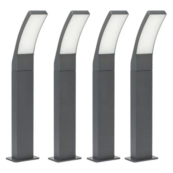 Lot de 4 Bornes LED 12W Thali 1260Lm Eq 80W 60cm IP54