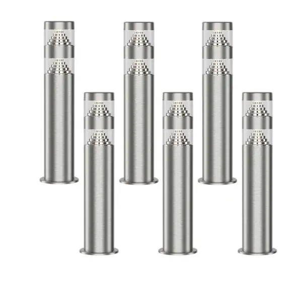 Lot de 6 Bornes LED 9W NORA pour jardin 4000K H40cm