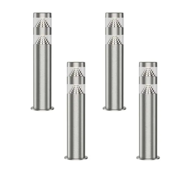 Lot de 4 Bornes 9w Inox NORA 4000k H40cm