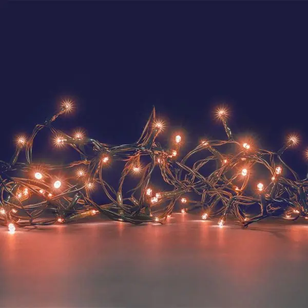 Guirlande Flicker 128 LED Cuivre 8m - Int Ext