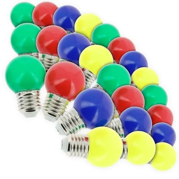 Lot de 24 Ampoules LED E27 Panachées 1W Guirlande Guinguette