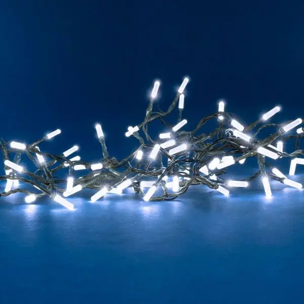 Guirlande LED diamant Blanc pur IP44 - 8m