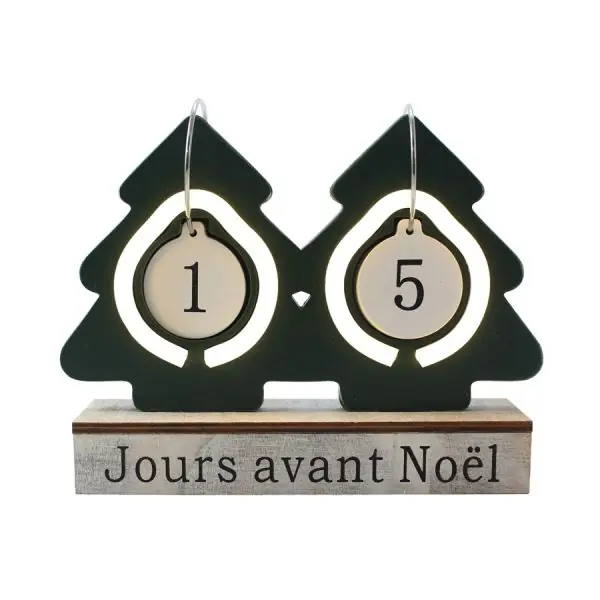 Calendrier de l'Avent LED à piles
