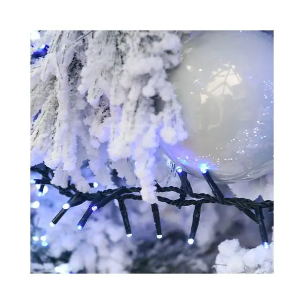 Guirlande flicker 9m 340 LED blanc pur + 60 LED flash blanc pur