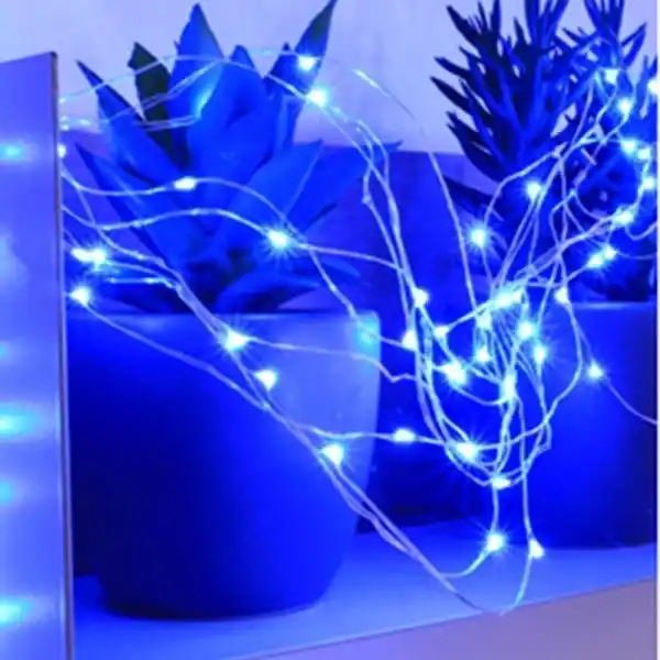 Guirlande 7.5m 150 micro LED bleu animée
