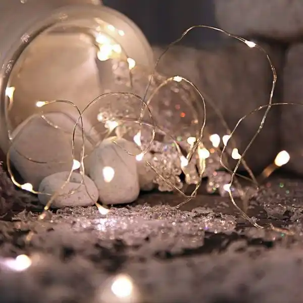 Guirlande sur piles micro led bouquet