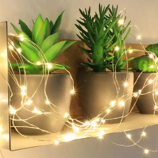Guirlande 7m50 150 micro LED blanc chaud animée