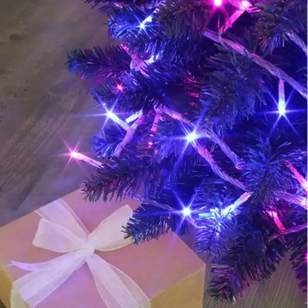 Guirlande flicker 128 leds bleues et roses
