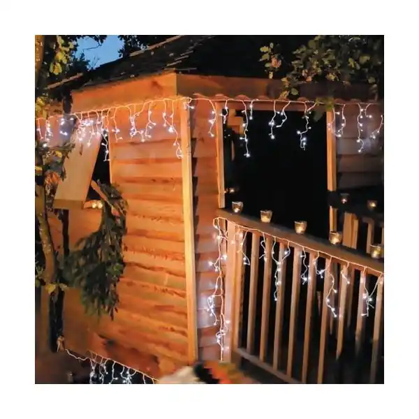 Guirlande LED stalactite 22 mètres grand modèle blanc pur
