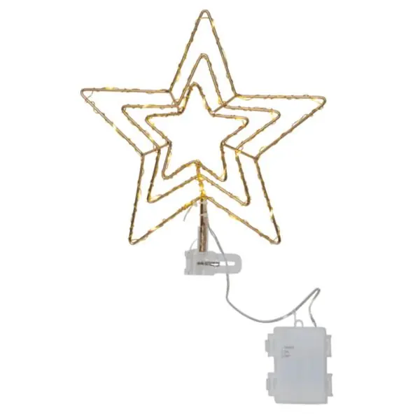 Cimier étoile LED Extérieur TOPSY Effet 3D LED sur pile