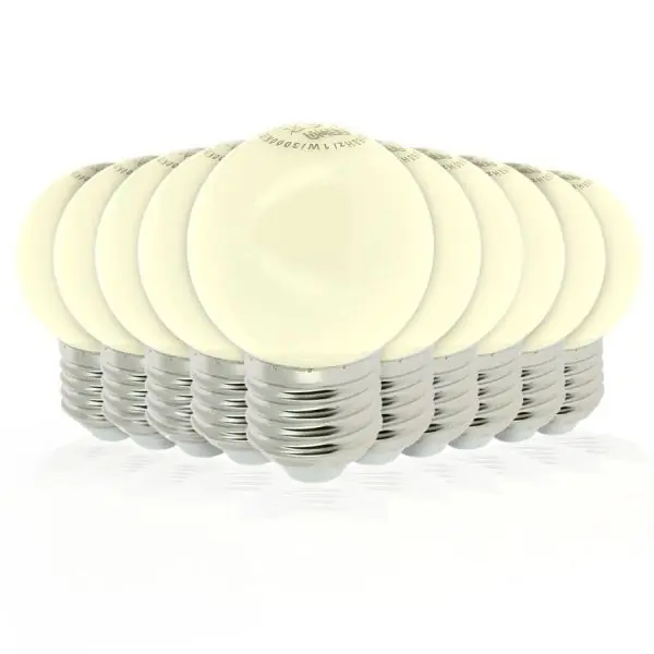 Lot de 10 Ampoules Led Blanc Chaud 1 watt (équivalent à 20 watt) Guirlande Guinguette E27