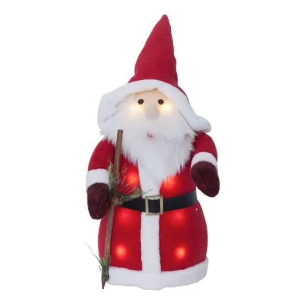 Père Noël décoratif lumineux de 38 cm à piles